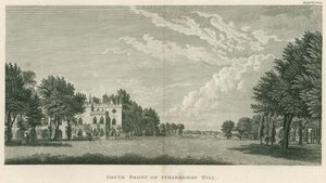 Sørfronten av Strawberry Hill, Twickenham, London av English School
