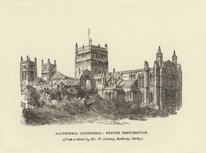 Southwell Cathedral, før restaurering av English School
