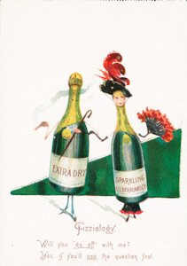 Musserende vin, sannsynligvis julekort av English School