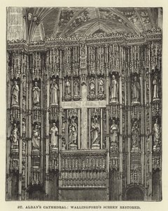 St Albans Cathedral, Wallingfords skjerm restaurert av English School