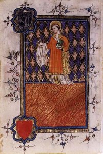 St. Barnabas, fra en timebok, ca. 1400-40 (vellum) av English School