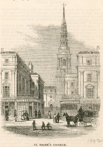St Brides Church, Fleet Street, London av English School