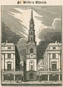 St Brides Church, Fleet Street, London av English School