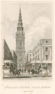 St Brides Church, Fleet Street, London av English School
