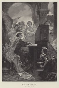 St Cecilia (gravering) av English School