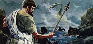 St Columba kom til Loch Ness og så en mann som var blitt skadet av et stort vannmonster