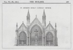 St Georges romersk-katolske kirke (gravering) av English School