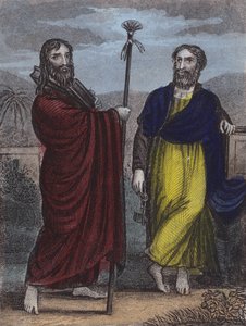St James the Great, St Peter (farget gravering) av English School