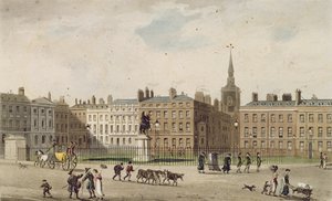 St. Jamess Square, 1812 (farget akvatint) av English School