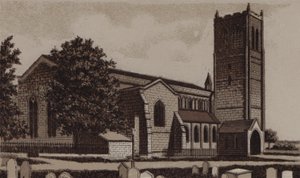Johanneskirken (litho) av English School