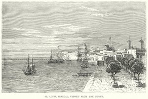 St. Louis, Senegal, sett fra nord (gravering) av English School