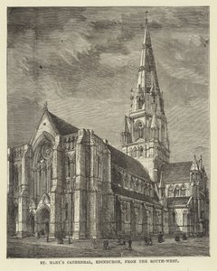 St Marys Cathedral, Edinburgh, fra sørvest av English School