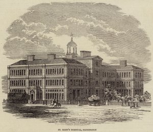 St Mary's Hospital, Paddington (gravering) av English School