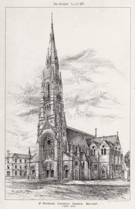 St Patrick's Catholic Church, Belfast (gravering) av English School