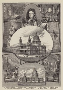 St. Pauls katedral (gravering) av English School