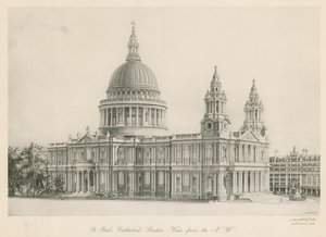 St Pauls Cathedral, London, utsikt fra nordvest av English School