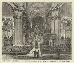 St Pauls Cathedral, Choir, Reredos, etc, fra senteret, under Dome av English School