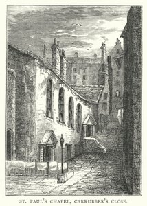 St Paul's Chapel, Carrubber's Close (gravering) av English School