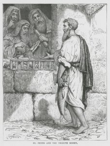 St. Peter und das Zinsgeld (Gravur) von English School