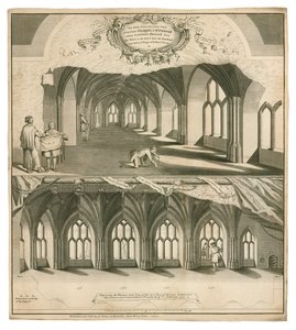St Thomass kapell på Old London Bridge av English School