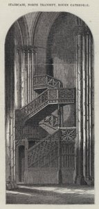 Trapp, North Transept, Rouen katedral (gravering) av English School
