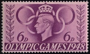 Frimerke til minne om OL i London 1948 av English School