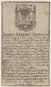 Stationers, James Adams, byttekort av English School