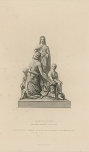 Statue som viser jordbruk som pryder Albert-minnesmerket av English School