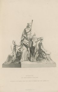 Statue som viser Europa som pryder Albert-minnesmerket av English School