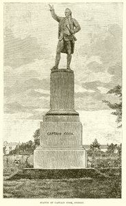 Statue av Captain Cook, Sydney av English School