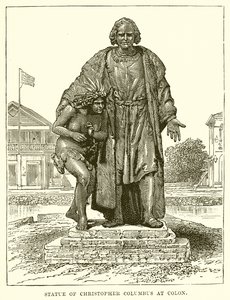 Statue av Christopher Columbus ved Colon av English School