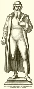 Statue av John Gutenberg av English School