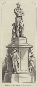 Statue av Mr John Cockerill i Seraing, Belgia (gravering) av English School