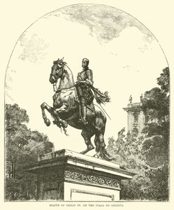 Statue av Philip IV, på Plaza de Oriente av English School