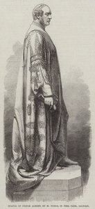 Statue av Prince Albert, av M Noble, i Peel Park, Salford (gravering) av English School