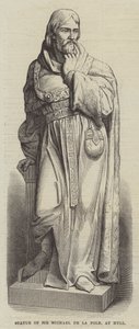 Statue av Sir Michael de la Pole, ved Hull (gravering) av English School