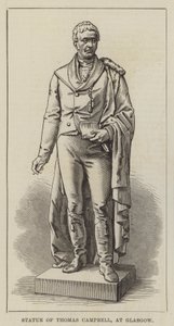 Statue av Thomas Campbell, ved Glasgow (gravering) av English School
