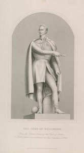 Statue av hertugen av Wellington av English School
