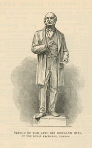 Statue av avdøde Sir Rowland Hill av English School