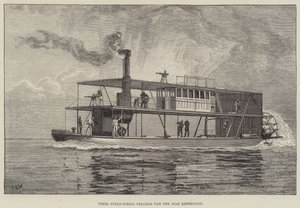 Steel-hekkhjulsdamper for Nile-ekspedisjonen (gravering) av English School