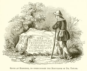 Stone ved Hadleigh, for å minnes martyrdøden til Dr. Taylor av English School