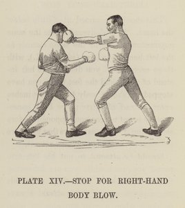 Stopp for høyre kroppsslag (gravering) av English School