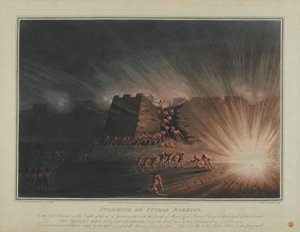 Storming av Ciudad Rodrigo av Light Division natt til 19. januar 1812, gravert av J.H. Clark og H. Merke, utgitt i februar 1815 (farget akvatint) av English School