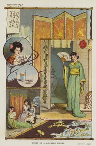 Historien om en japansk skjerm (fargelitho) av English School