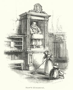 Stow's Monument (gravering) av English School