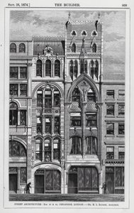 Street Architecture, nr. 48 og 49, Cheapside, London (gravering) av English School