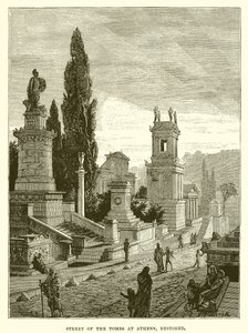 Street of the Tombs i Athen, restaurert