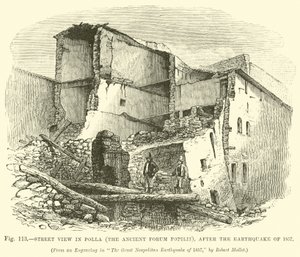 Gatevisning i Polla (det gamle Forum Popilii), etter jordskjelvet i 1857 av English School