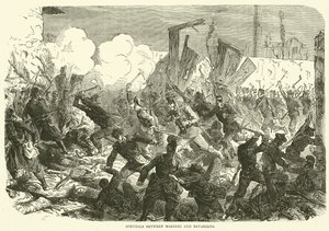 Kamp mellom marinesoldater og bayere, desember 1870 av English School