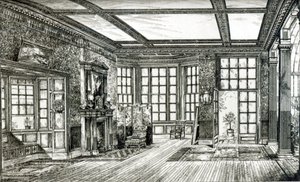 Studio for James Tissot Esquire, Grove End Road, 1874 (litho) (bw-bilde) av English School